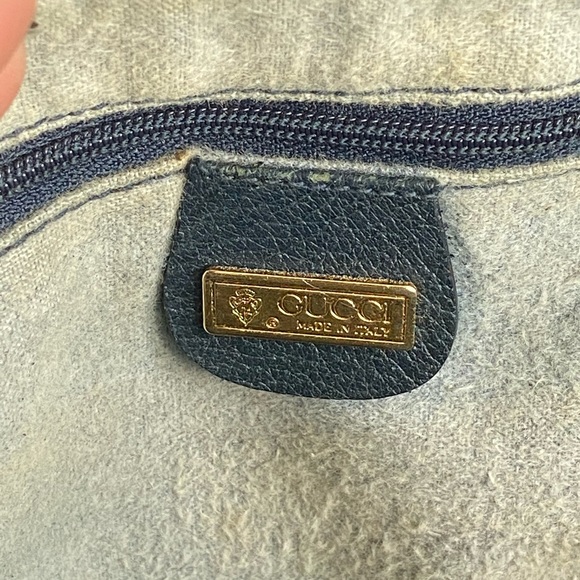 Authentic Gucci GG Web Monogram Design Handbag Matching Wallet - Navy - Picture 11 of 16